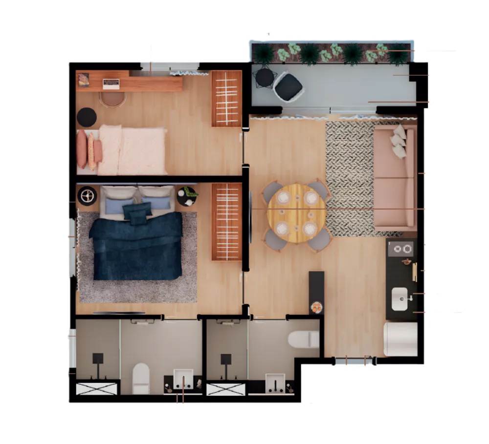 Apartamento, 2 quartos, 48 m² - Foto 11