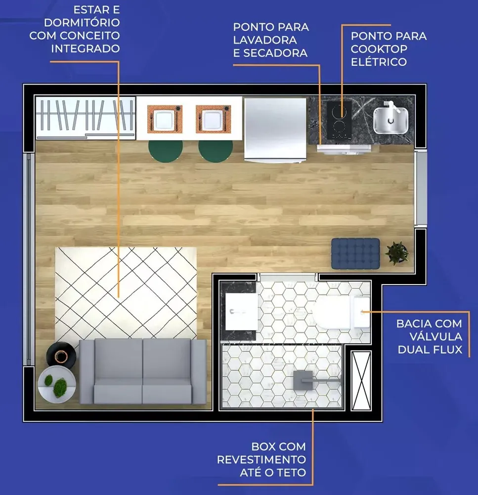 Apartamento, 1 quarto, 34 m² - Foto 10