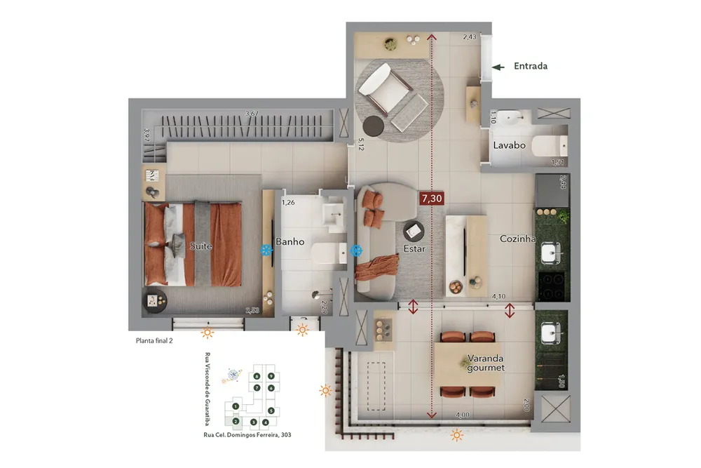 Apartamento, 1 quarto, 45 m² - Foto 8
