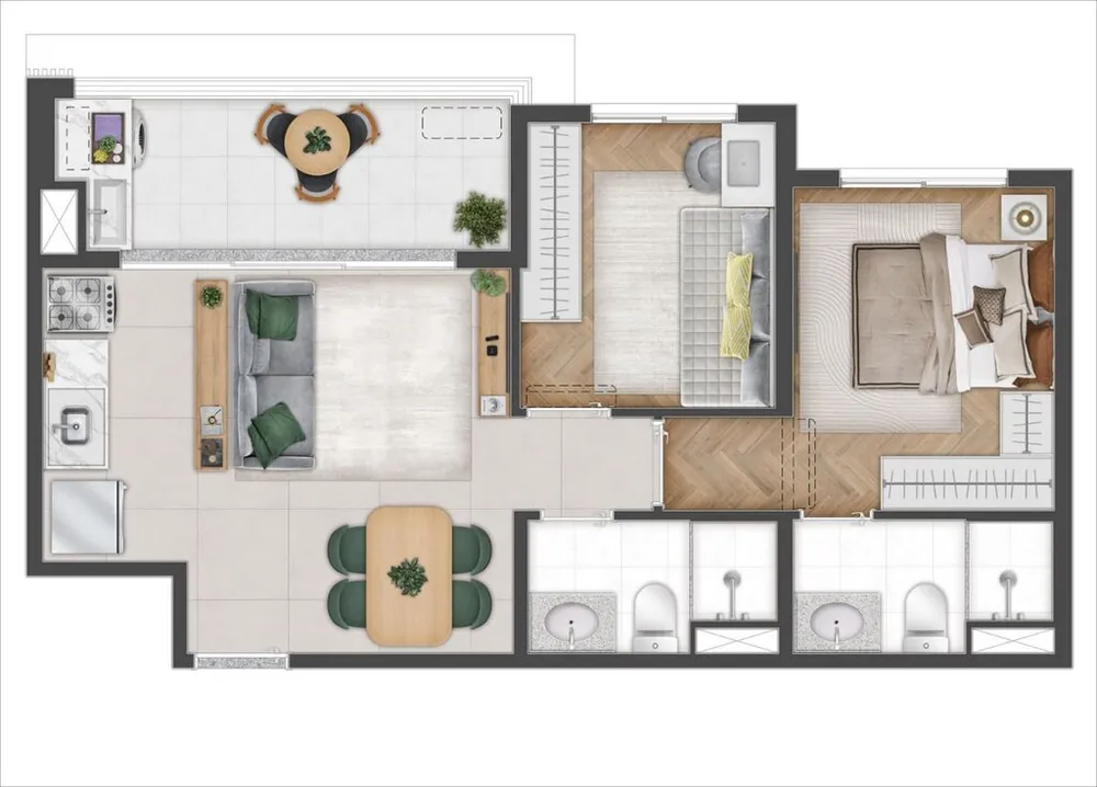 Apartamento, 2 quartos, 54 m² - Foto 12