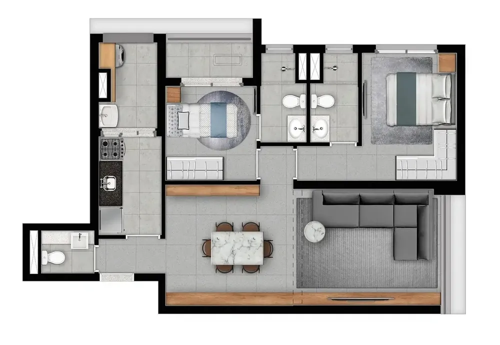 Apartamento, 2 quartos, 58 m² - Foto 11