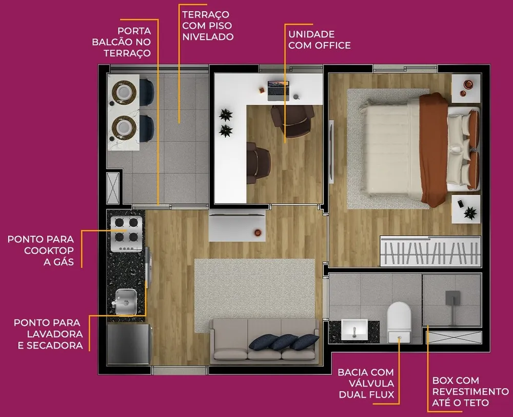 Apartamento, 1 quarto, 43 m² - Foto 7