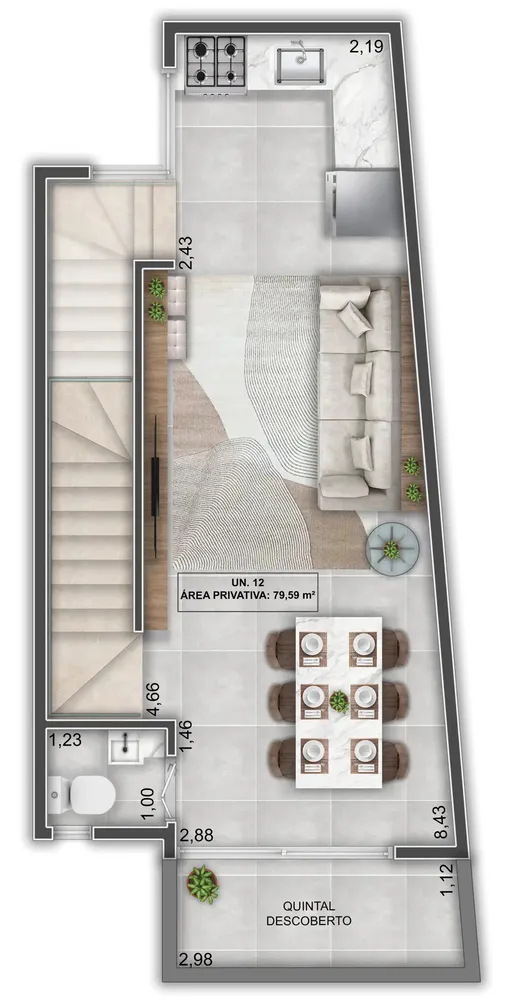 Casa, 2 quartos, 79 m² - Foto 7