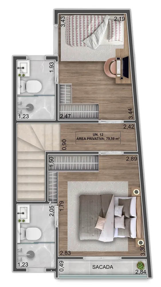 Casa, 2 quartos, 79 m² - Foto 5