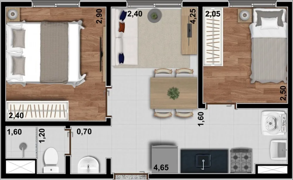 Apartamento, 1 quarto, 24 m² - Foto 12