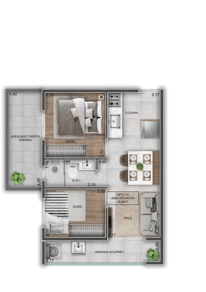 Apartamento, 2 quartos, 30 m² - Foto 6
