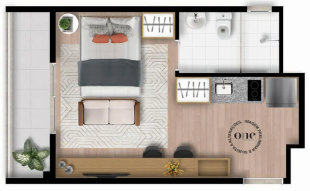 Apartamento, 1 quarto, 25 m² - Foto 3