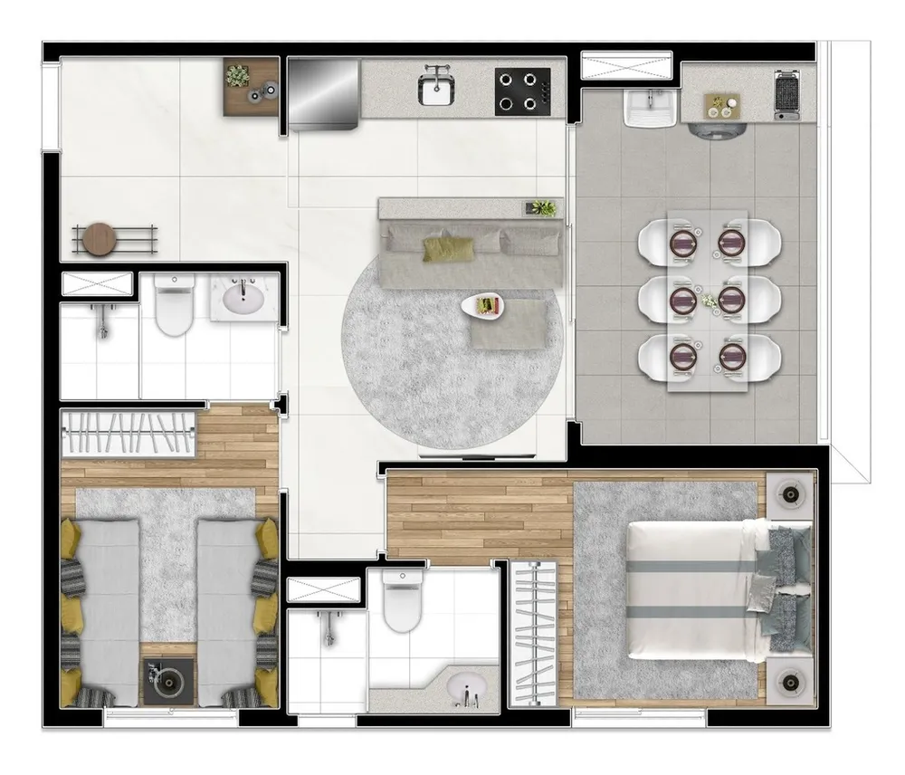 Apartamento, 2 quartos, 49 m² - Foto 6