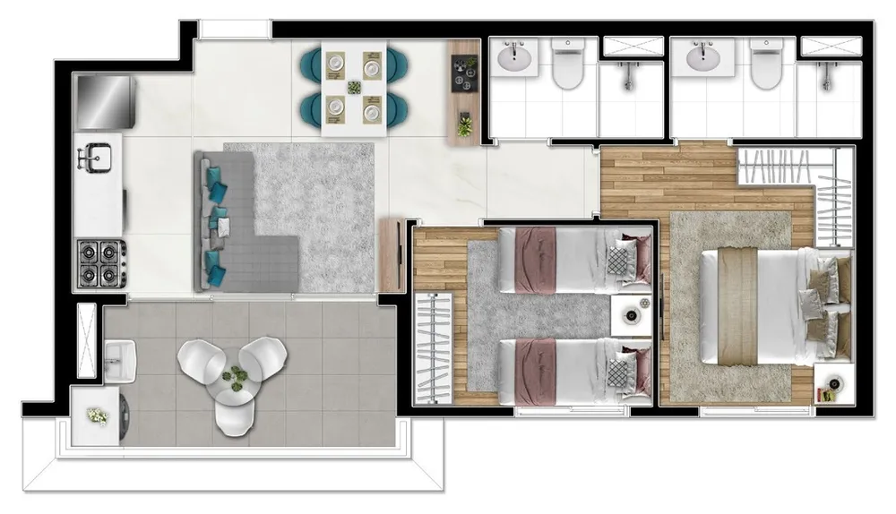 Apartamento, 2 quartos, 49 m² - Foto 5