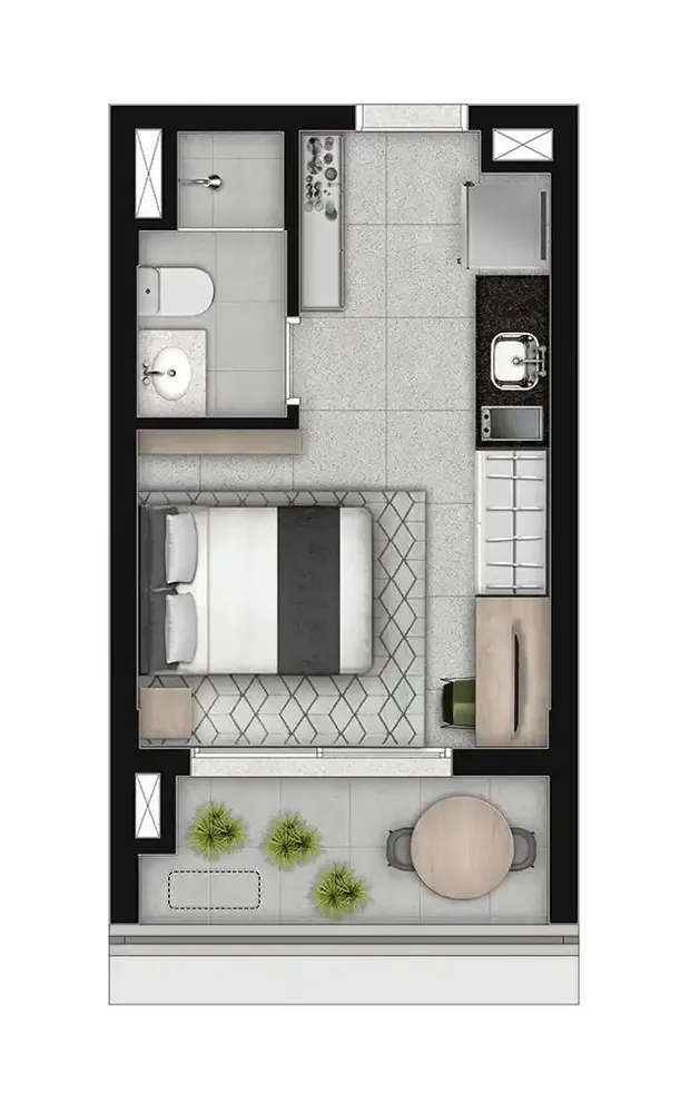 Apartamento, 1 quarto, 25 m² - Foto 5