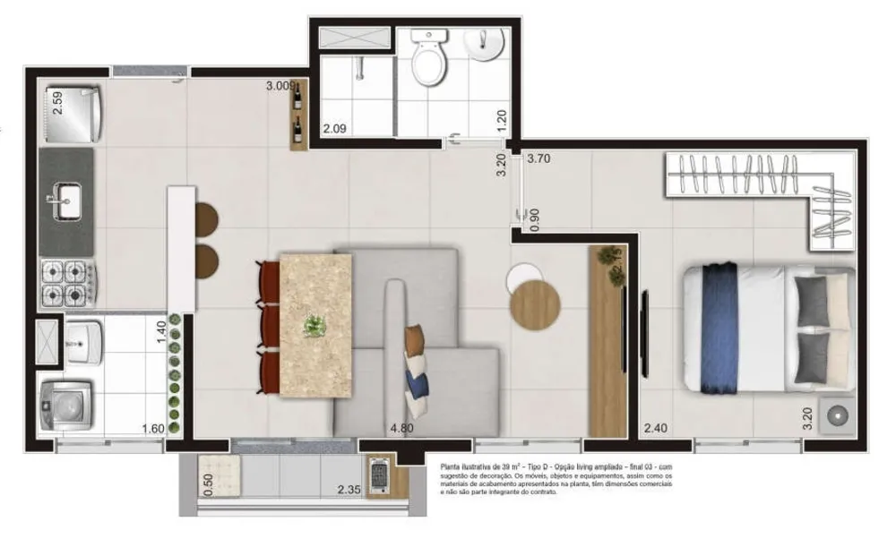 Apartamento, 2 quartos, 39 m² - Foto 11