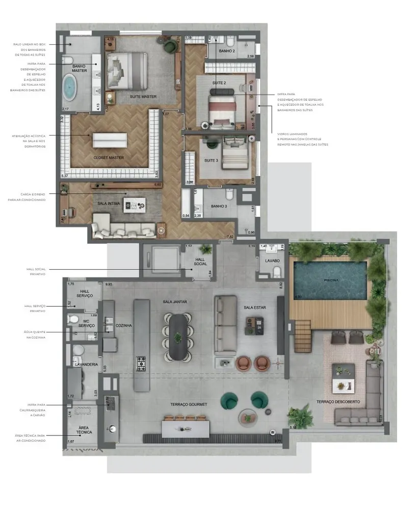Apartamento, 3 quartos, 182 m² - Foto 8