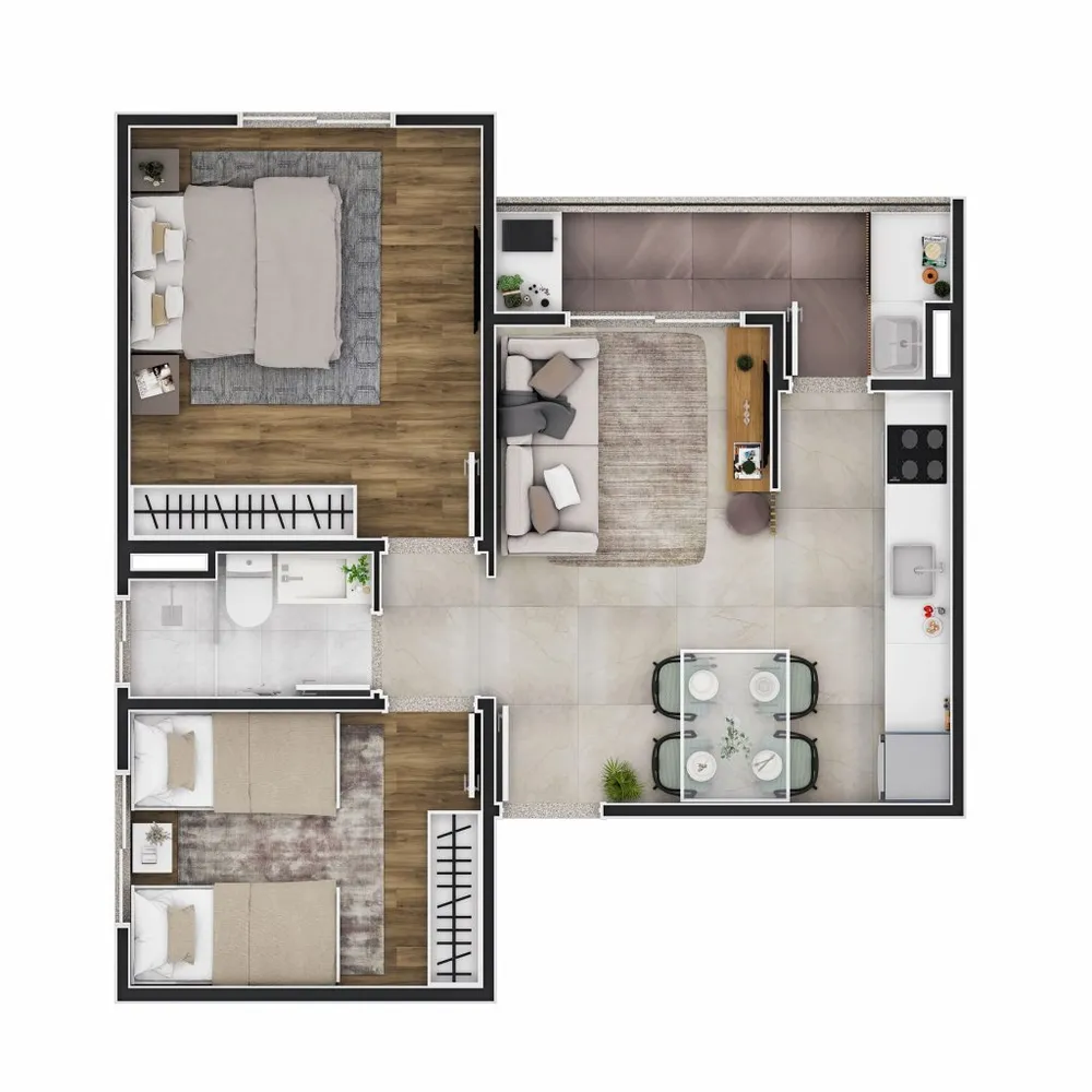 Apartamento, 2 quartos, 52 m² - Foto 7