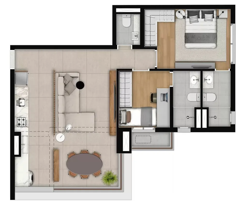 Apartamento, 2 quartos, 69 m² - Foto 8