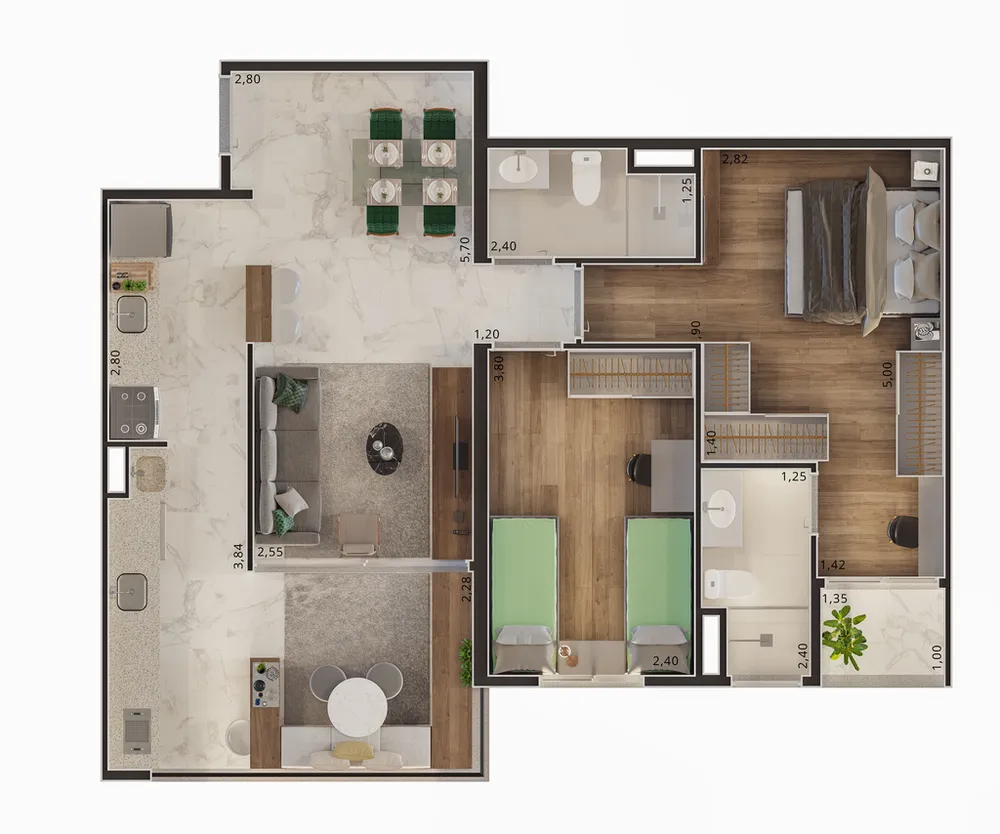 Apartamento, 2 quartos, 73 m² - Foto 8