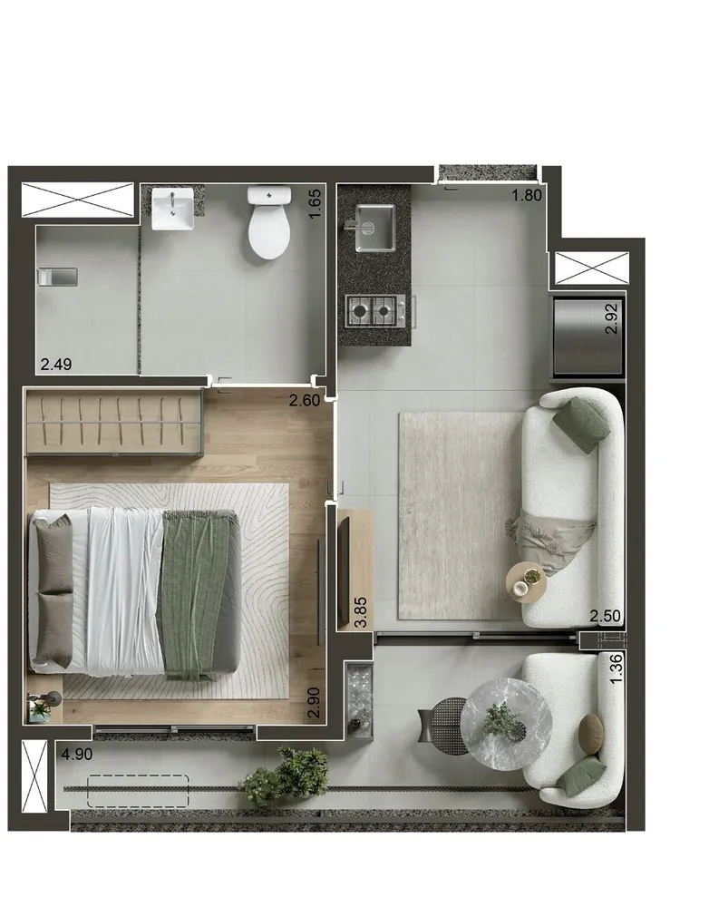 Apartamento, 1 quarto, 30 m² - Foto 6