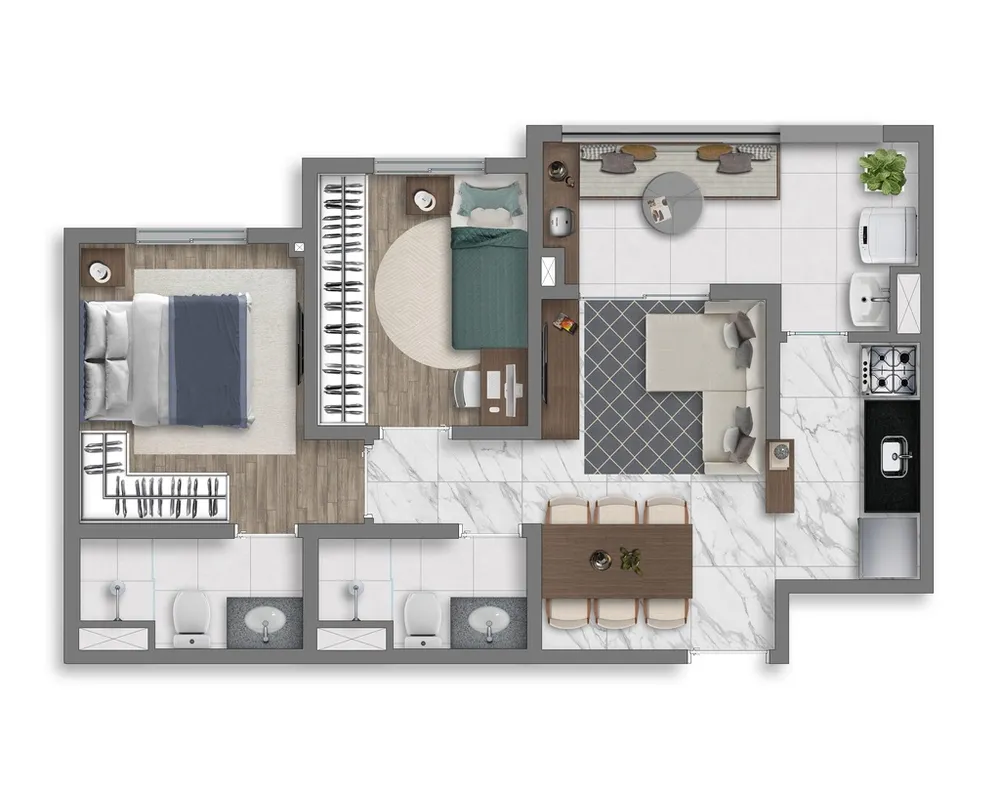 Apartamento, 2 quartos, 47 m² - Foto 7