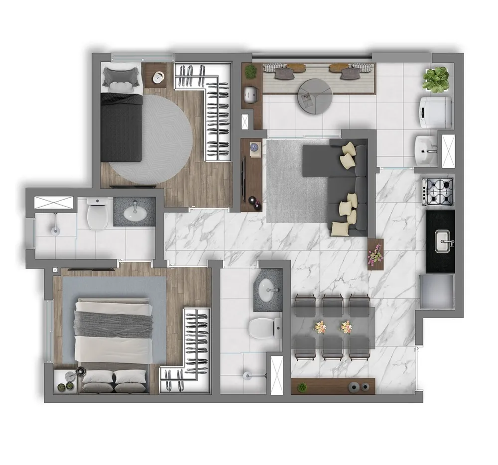 Apartamento, 2 quartos, 47 m² - Foto 8