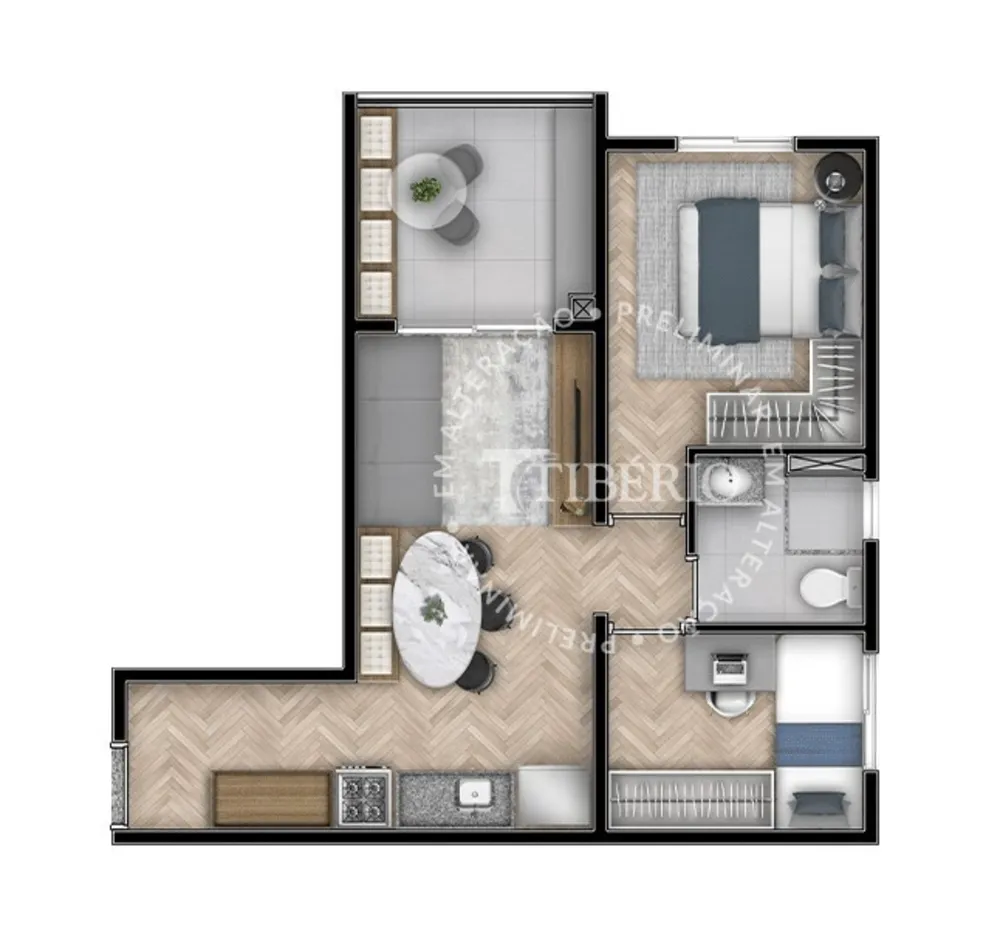 Apartamento, 2 quartos, 45 m² - Foto 7