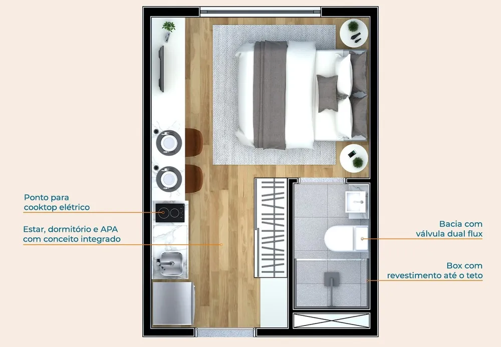 Apartamento, 1 quarto, 100 m² - Foto 8
