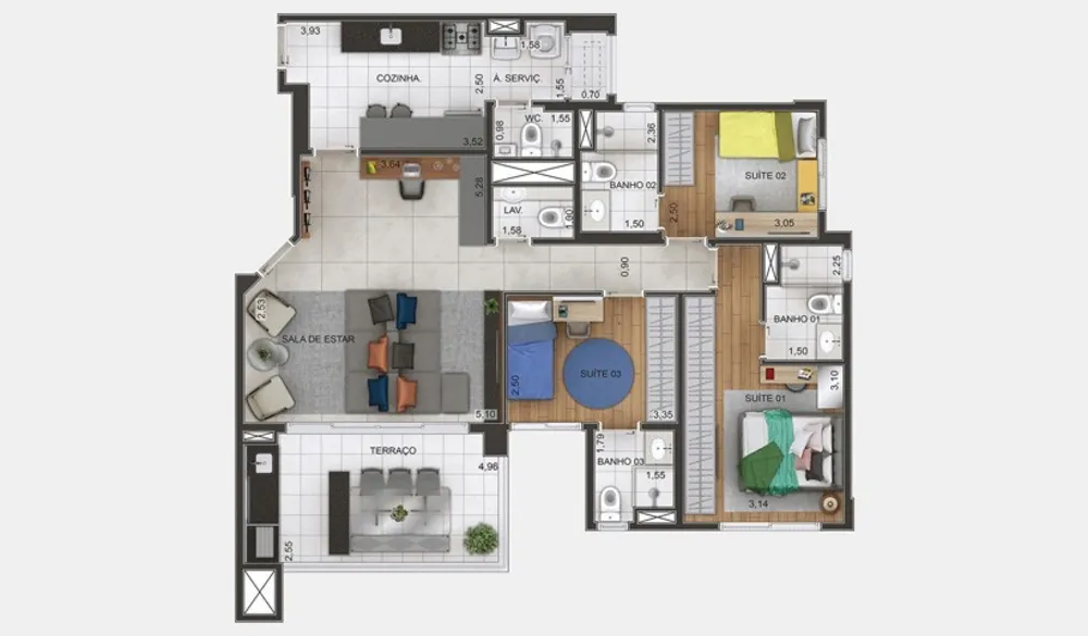 Apartamento, 3 quartos, 88 m² - Foto 7