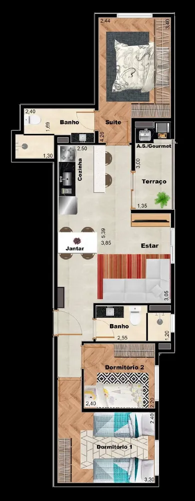 Apartamento, 2 quartos, 42 m² - Foto 8