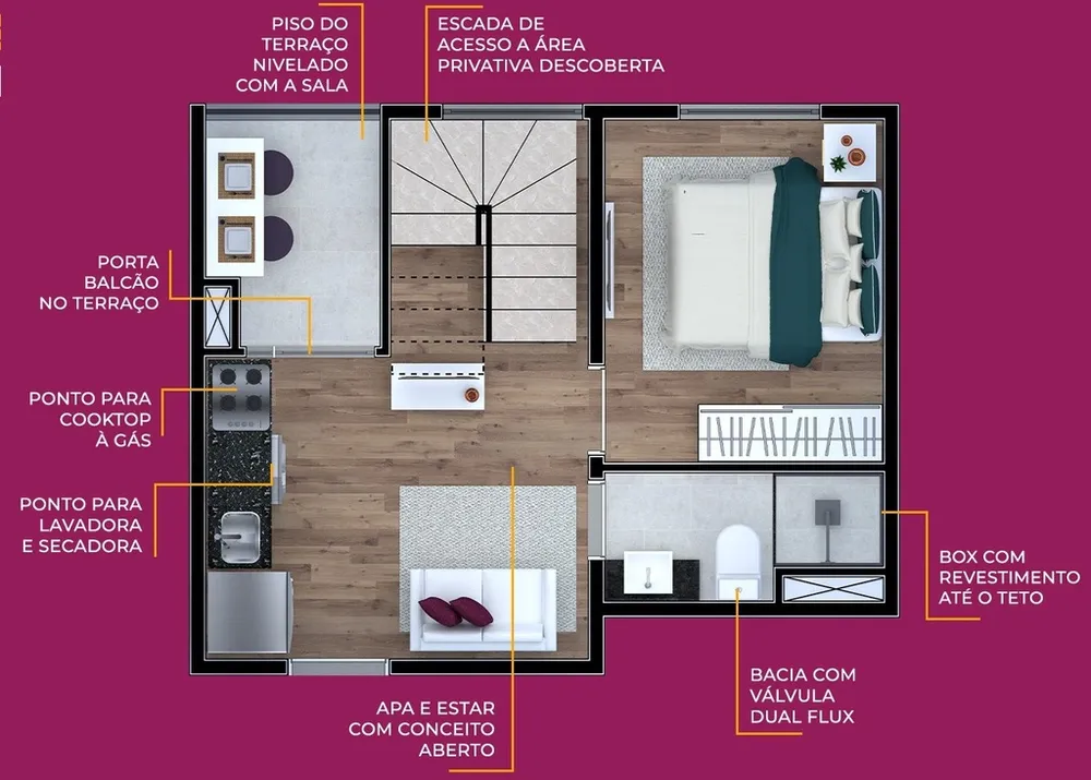 Apartamento, 1 quarto, 28 m² - Foto 8