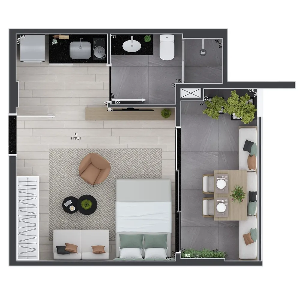 Apartamento, 1 quarto, 31 m² - Foto 8