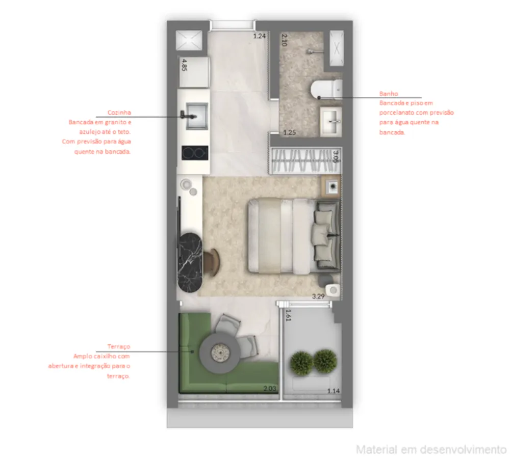 Apartamento, 1 quarto, 27 m² - Foto 7