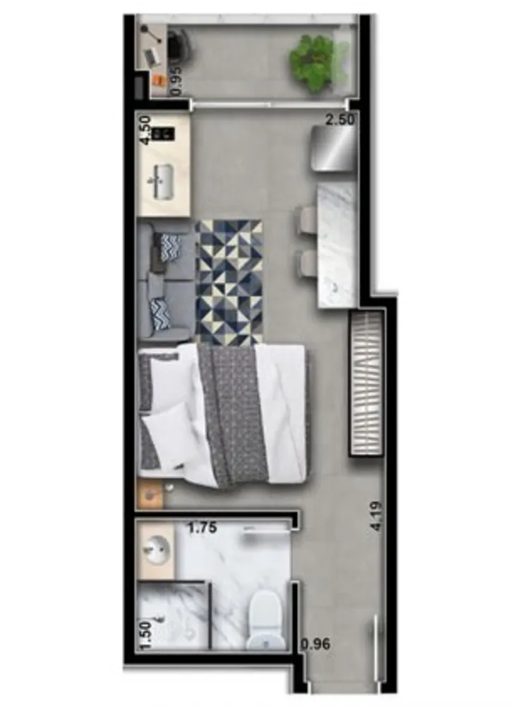 Apartamento, 1 quarto, 22 m² - Foto 4