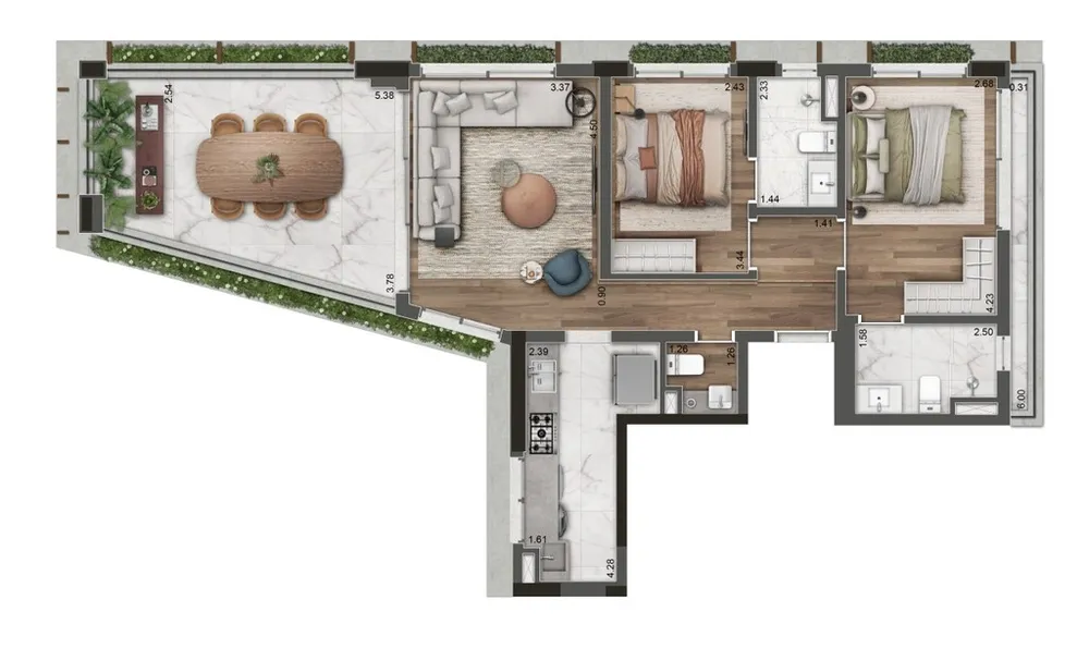 Apartamento, 3 quartos, 182 m² - Foto 7