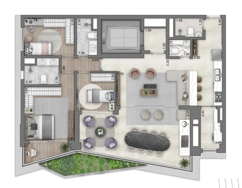 Apartamento, 3 quartos, 162 m² - Foto 8