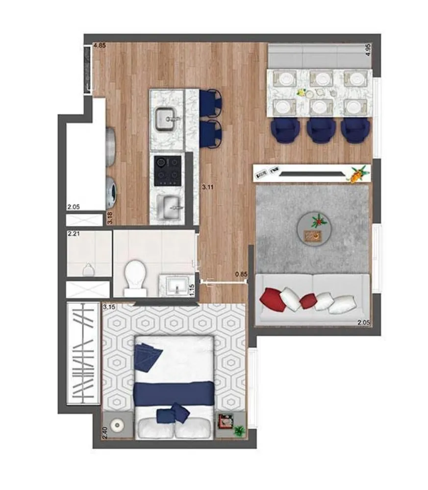 Apartamento, 2 quartos, 34 m² - Foto 8