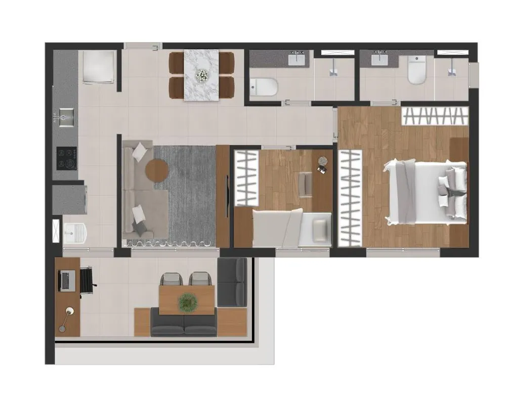 Apartamento, 2 quartos, 59 m² - Foto 3