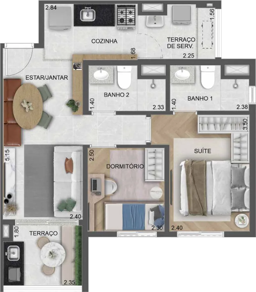 Apartamento, 1 quarto, 32 m² - Foto 8