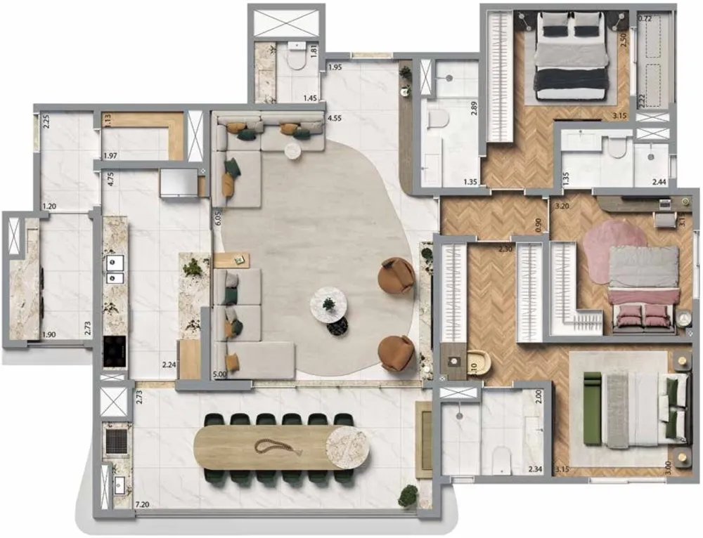 Apartamento, 3 quartos, 144 m² - Foto 8