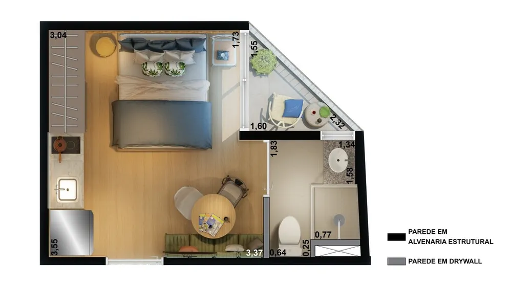 Apartamento, 1 quarto, 67 m² - Foto 8