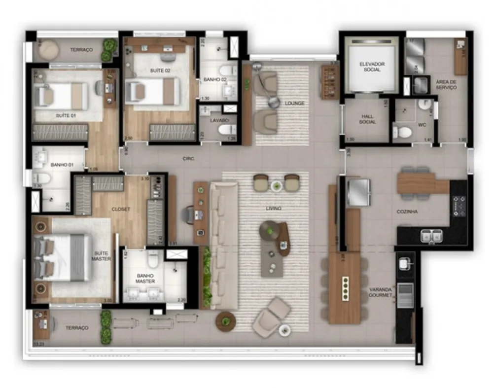 Apartamento, 3 quartos, 160 m² - Foto 8