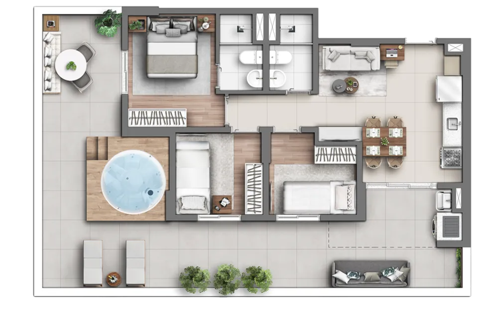 Apartamento, 3 quartos, 49 m² - Foto 2