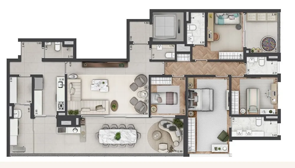 Apartamento, 4 quartos, 186 m² - Foto 8