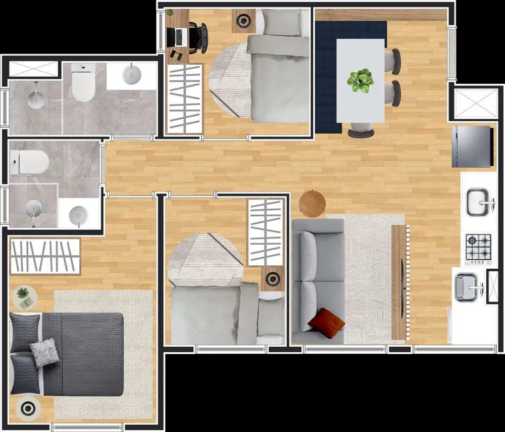Apartamento, 2 quartos, 36 m² - Foto 8