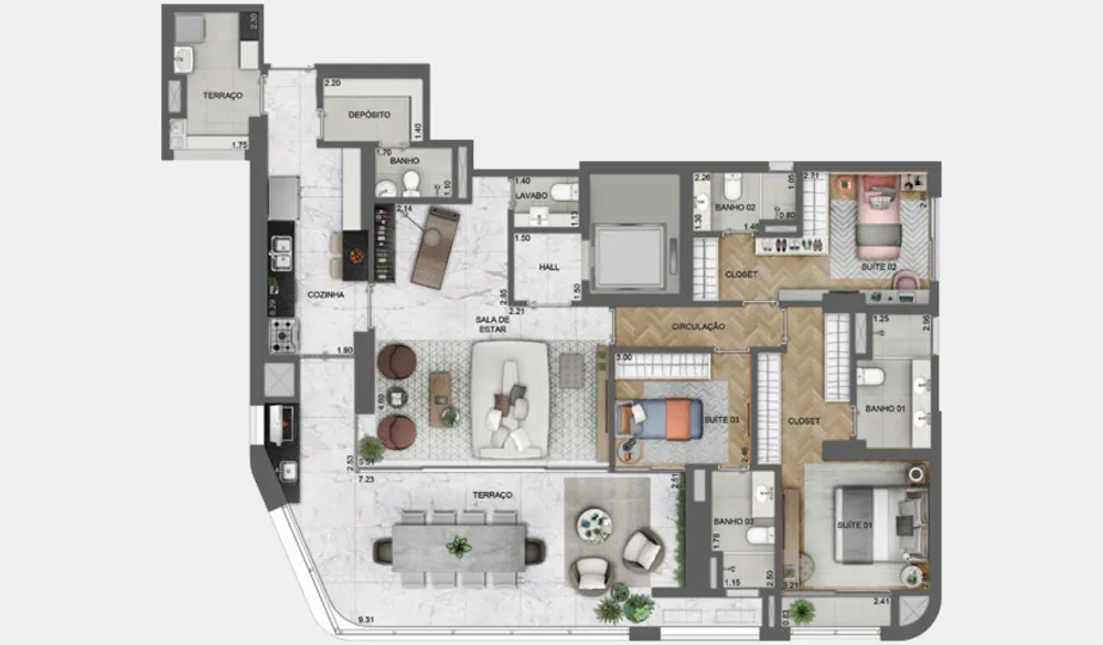 Apartamento, 3 quartos, 213 m² - Foto 5