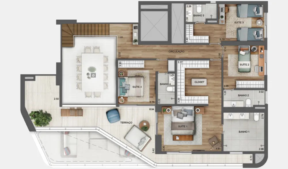Apartamento, 3 quartos, 213 m² - Foto 8
