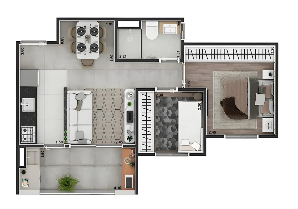 Apartamento, 2 quartos, 40 m² - Foto 12