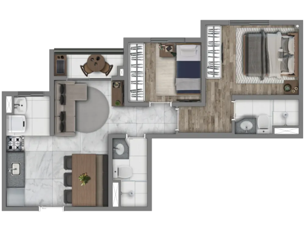 Apartamento, 2 quartos, 35 m² - Foto 2