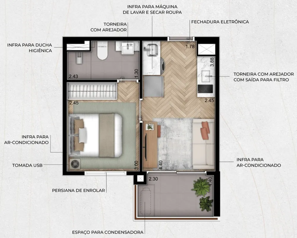 Apartamento, 1 quarto, 28 m² - Foto 7