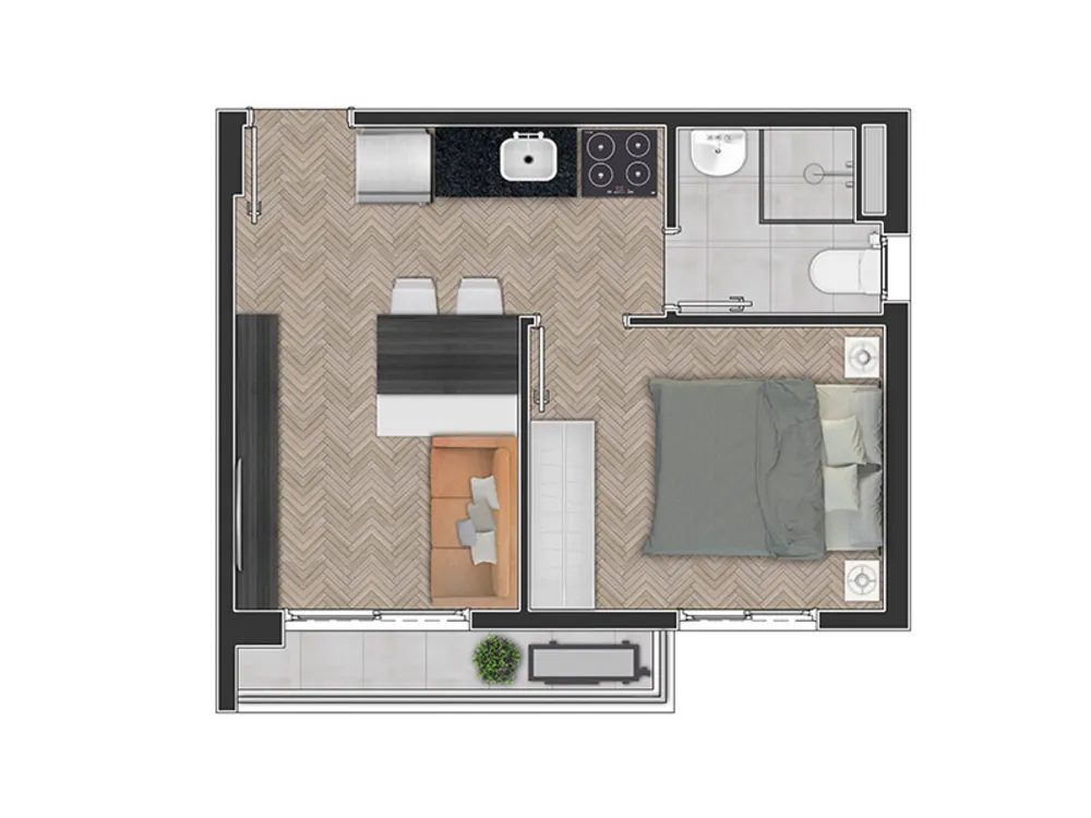 Apartamento, 1 quarto, 27 m² - Foto 12