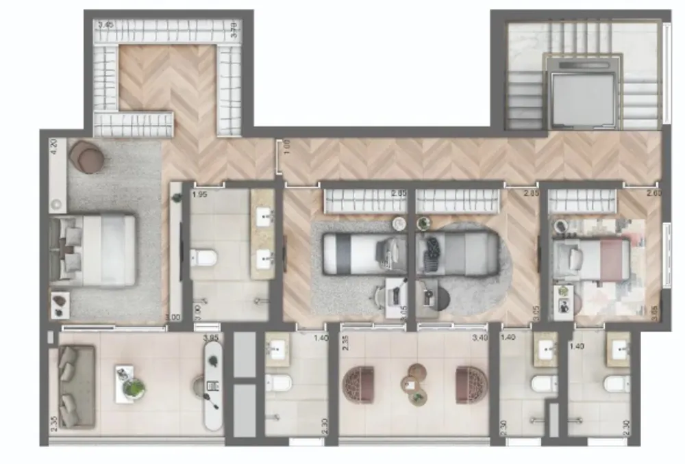 Apartamento, 4 quartos, 162 m² - Foto 2