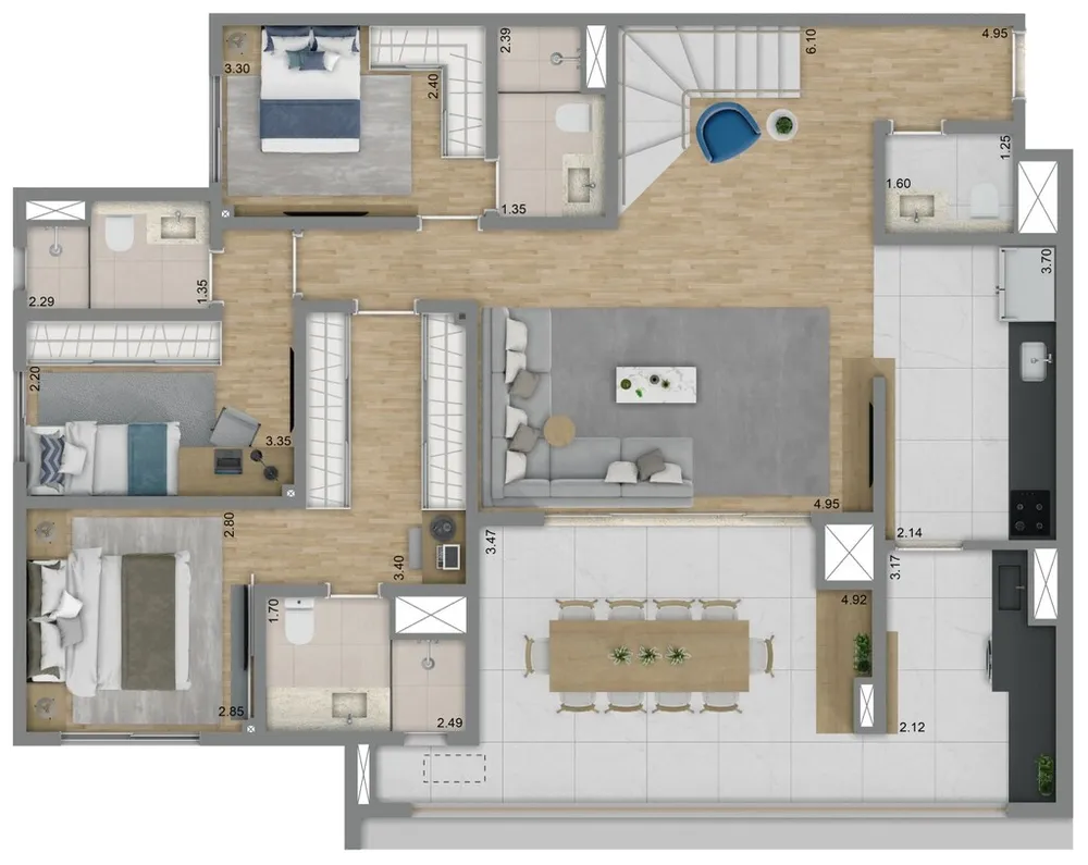 Apartamento, 3 quartos, 82 m² - Foto 4
