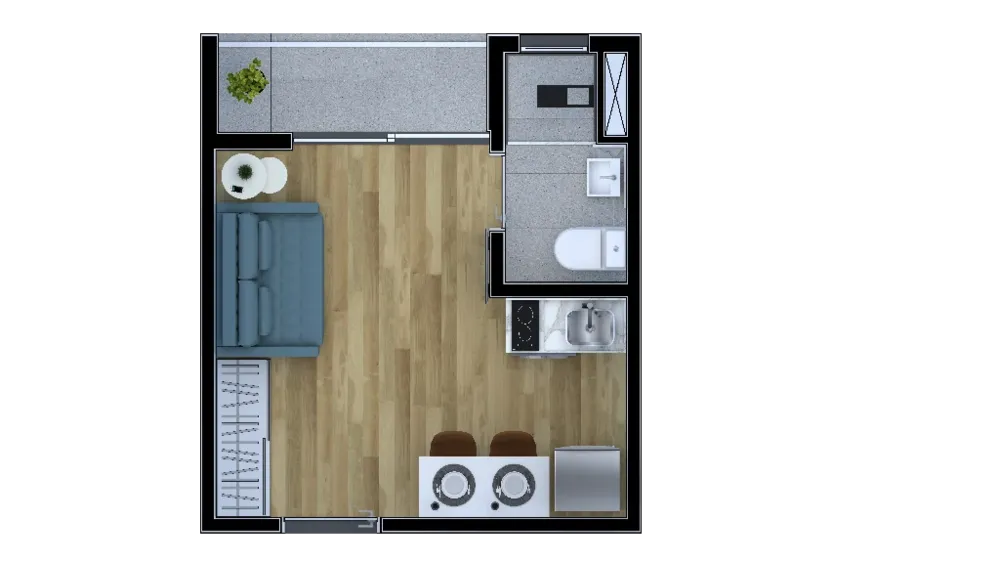 Apartamento, 1 quarto, 18 m² - Foto 8